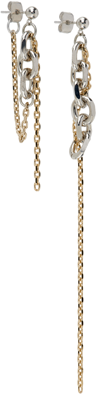 Justine Clenquet Gold & Silver Dana Earrings