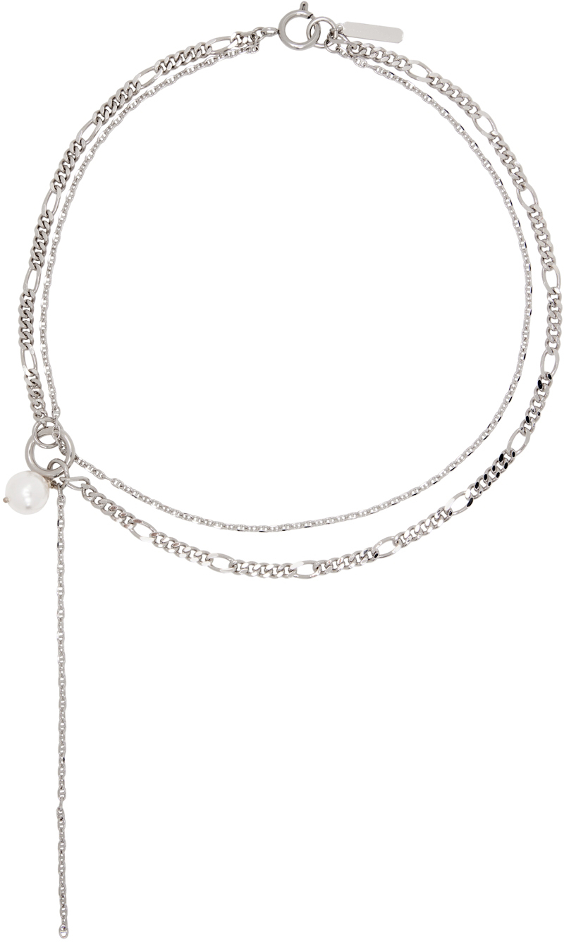 Silver Reese Necklace by Justine Clenquet on Sale