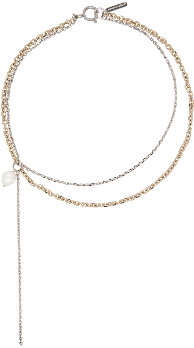 Justine Clenquet: Gold & Silver Dean Necklace | SSENSE Canada