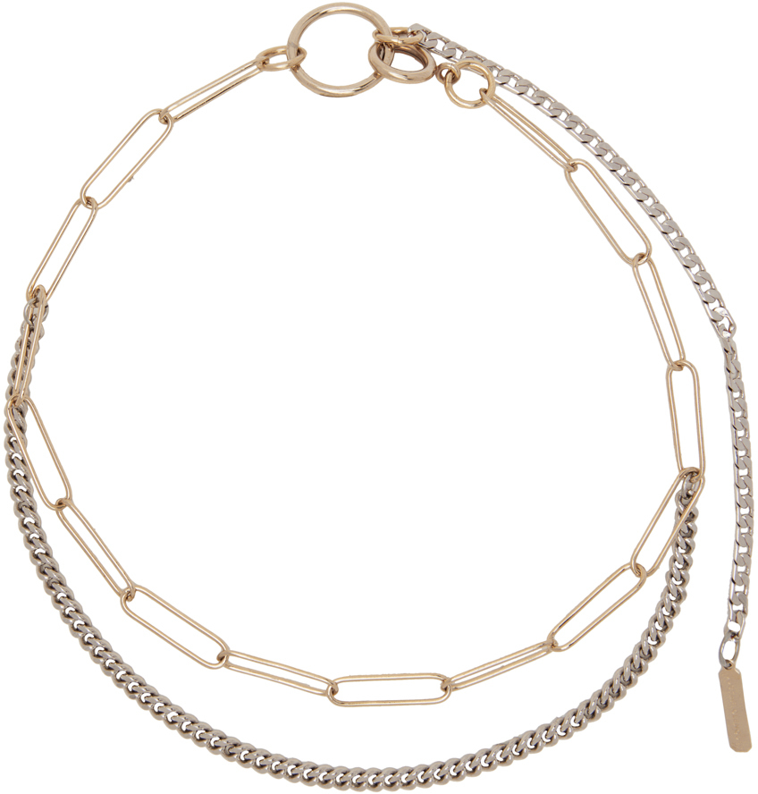 Justine Clenquet: Silver & Gold Pixie Necklace | SSENSE UK
