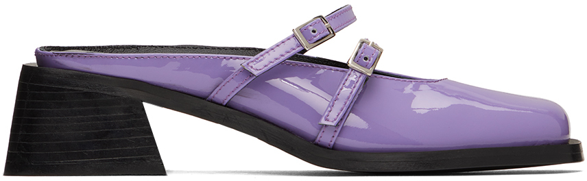 SSENSE Women Shoes Flat Shoes Mules Purple Andie Mules 