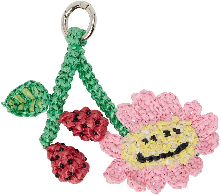 Multicolor Fasciation Flower Keychain