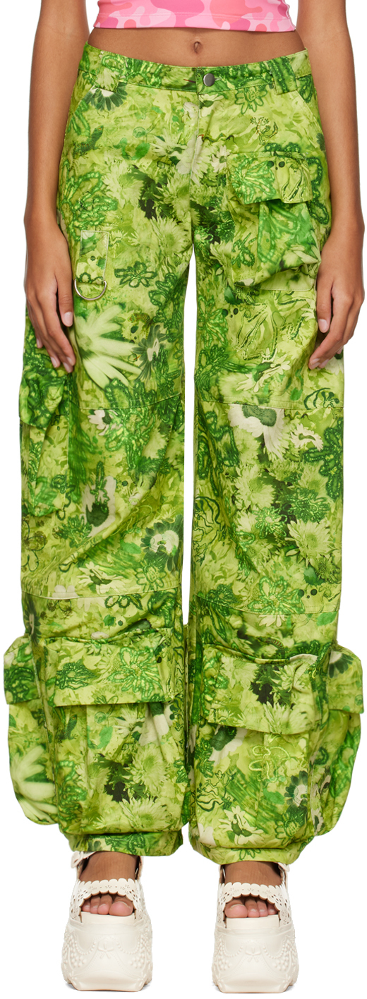 Collina Strada Green Garden Trousers