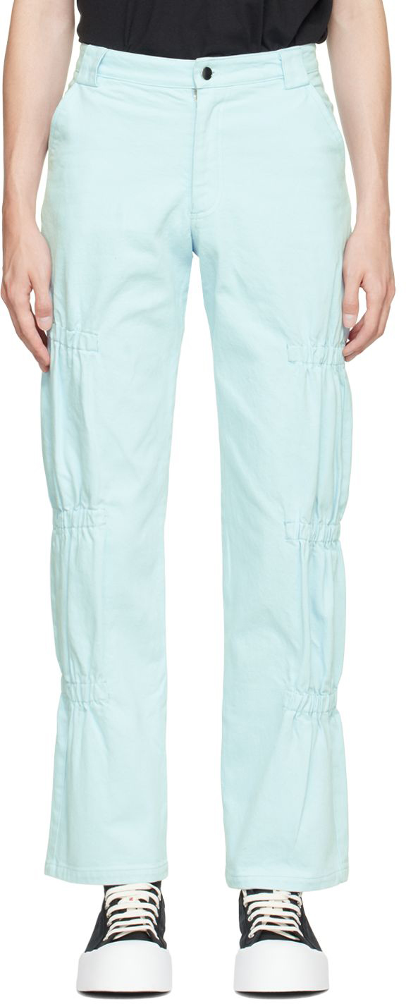 Collina Strada Blue Ruched Trousers