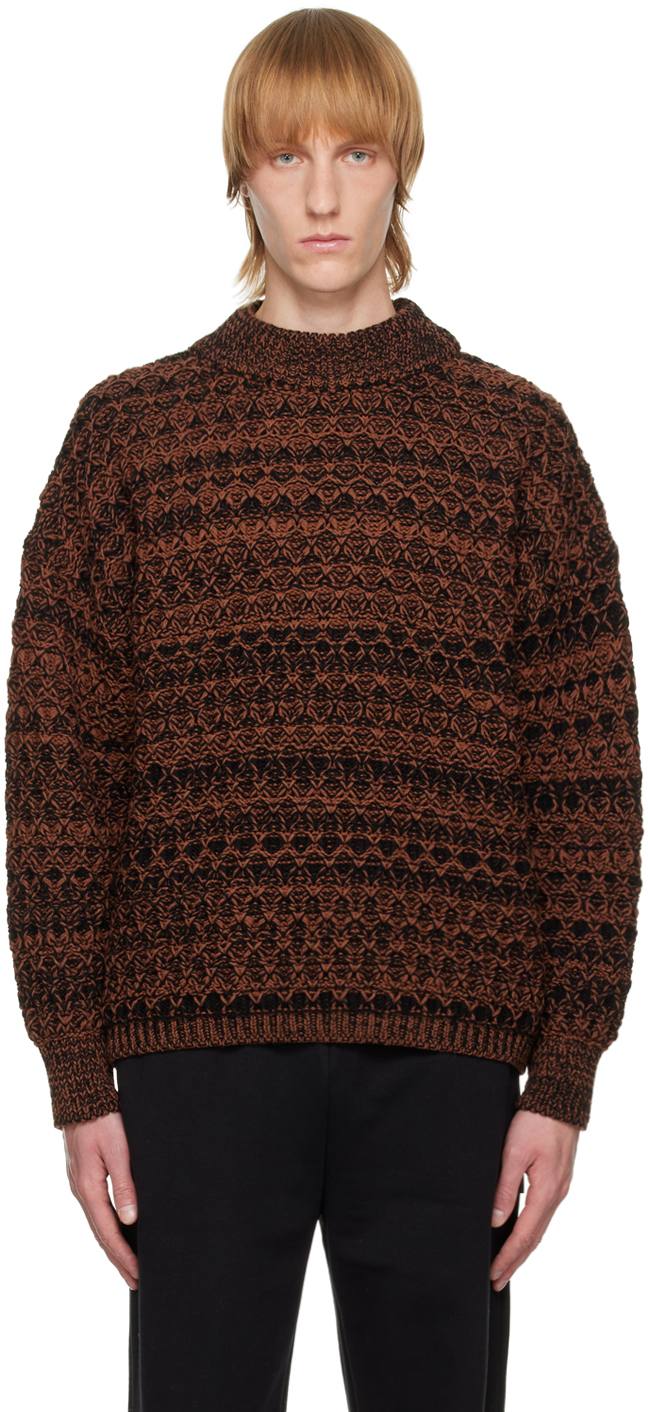 Brown & Black Crewneck Sweater