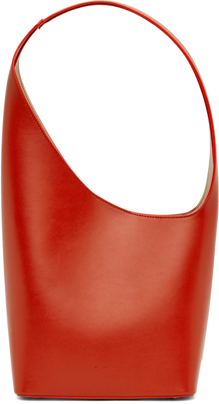 Aesther Ekme Red Demi Lune Bucket Bag