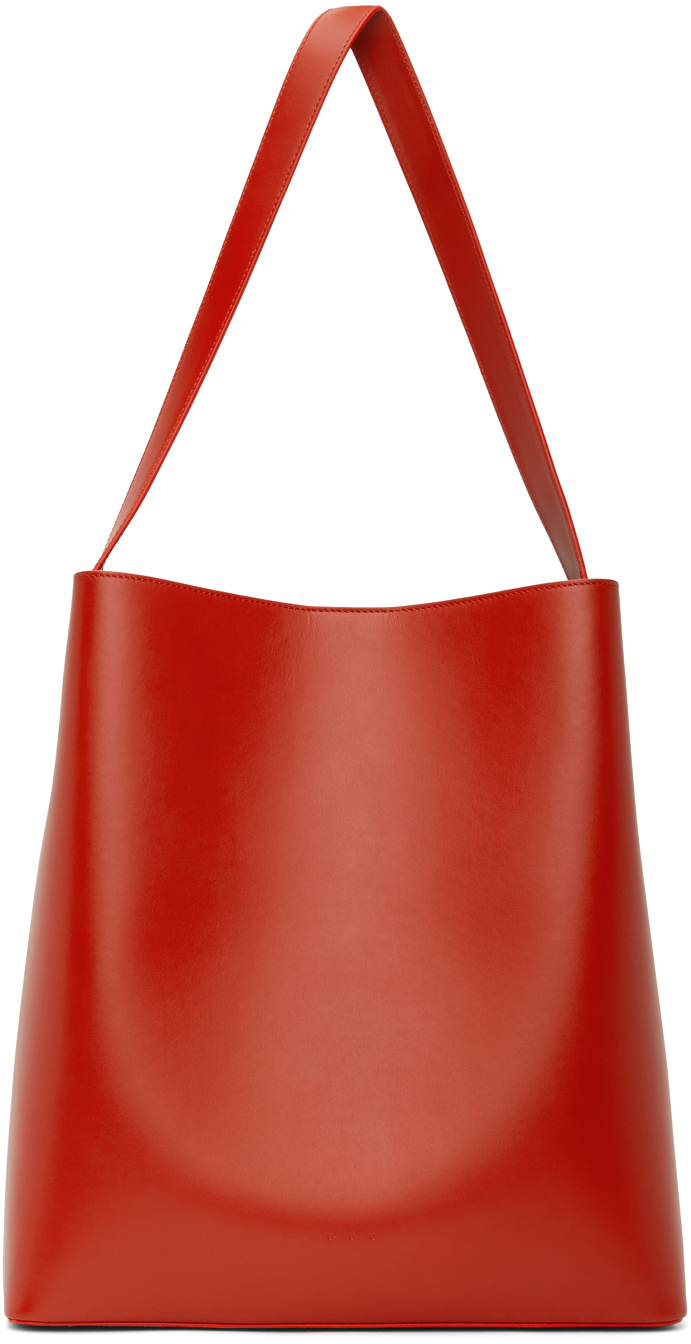 Aesther Ekme Lambskin Leather Bag Women's Red/Orange Tote Bag