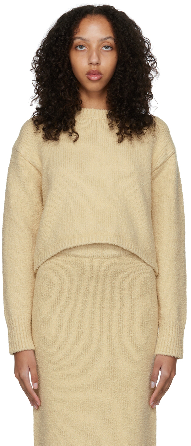 Missing You Already Beige Cotton Sweater