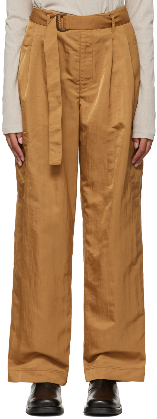 Tan Cinch Belt Trousers