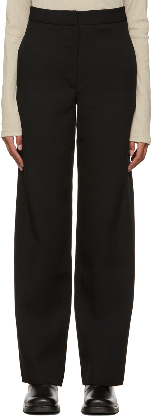 Black Twisted Inseams Trousers