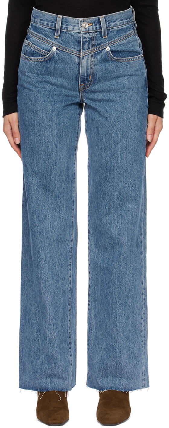 SLVRLAKE ブルー Grace Double Yoke ジーンズ SSENSE 日本