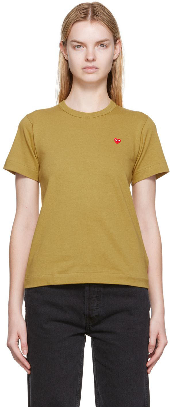 Comme des garçons t shirt femme 2024 jaune