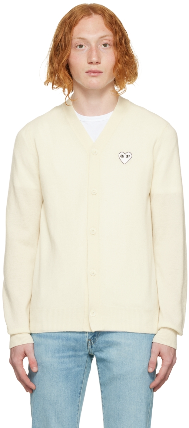 Comme des Garcons Play Cardigan Beige