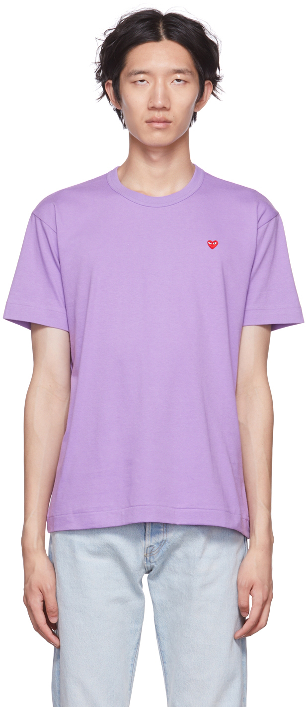betaling ryste udsagnsord Comme des Garçons Play: Purple Heart T-Shirt | SSENSE
