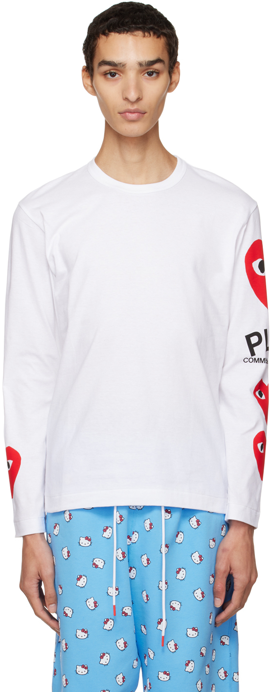 White Heart Long Sleeve T-Shirt