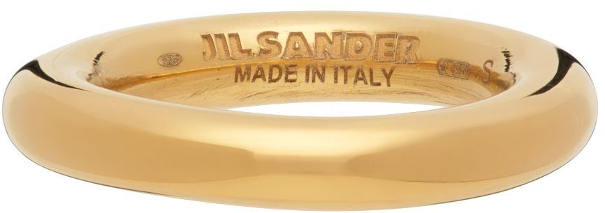 Jil Sander Gold Classic Ring In 710 Gold
