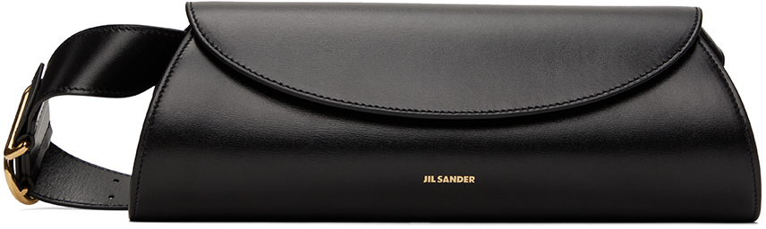 Jil Sander: Black Small Cannolo Bag | SSENSE Canada