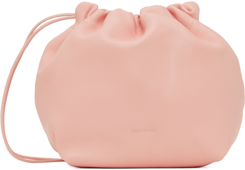 Womens Bags Bucket bags and bucket purses Jil Sander Leather Dumpling Rose Bag in Pink 