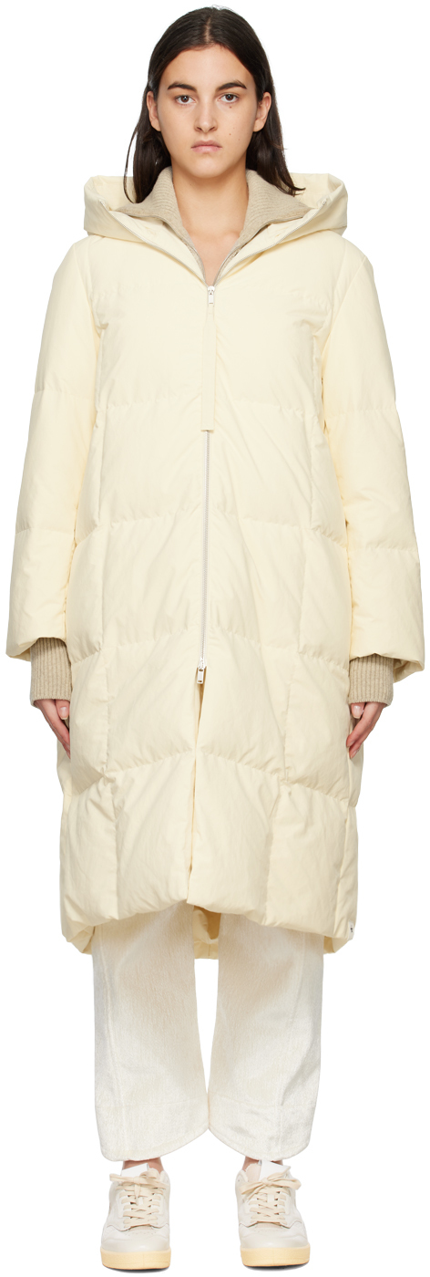 Jil Sander Off-White Quilted Down Coat