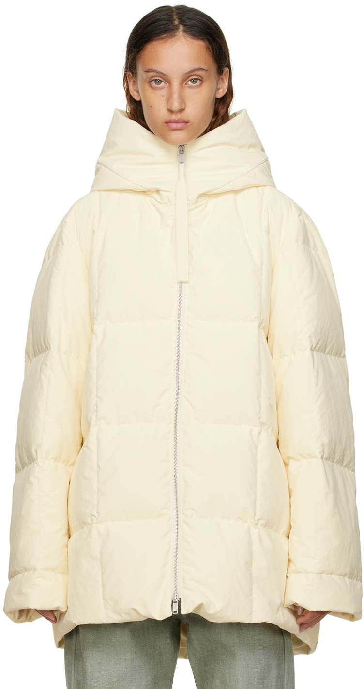 Off-White Quilted Down Jacket by Jil Sander on Sale