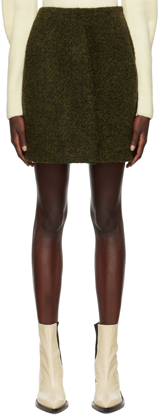 Jil Sander Green Wrap Miniskirt