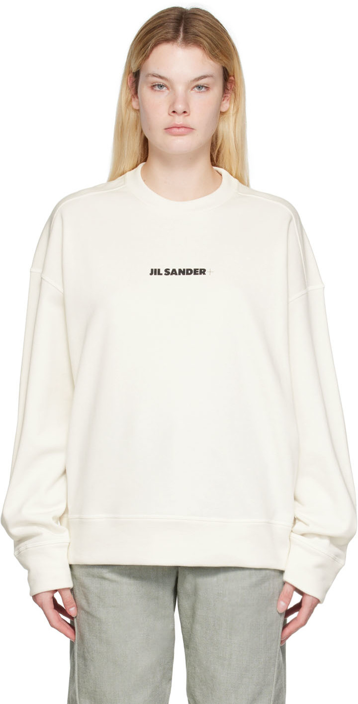 Jil Sander: Off-White Printed Sweatshirt | SSENSE