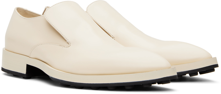 Jil Sander Off-white Pointed Loafers In 109 Nude