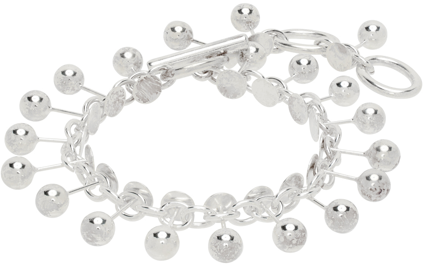 Jil Sander Silver Suspended Bracelet In 041 - Silver
