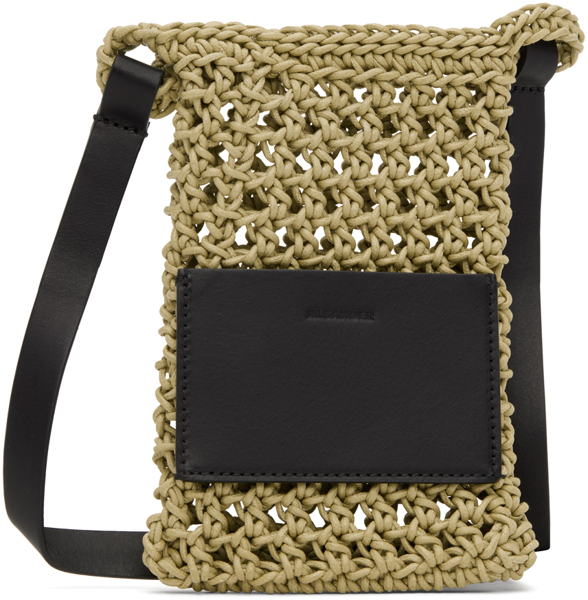 Beige Net Passport Holder