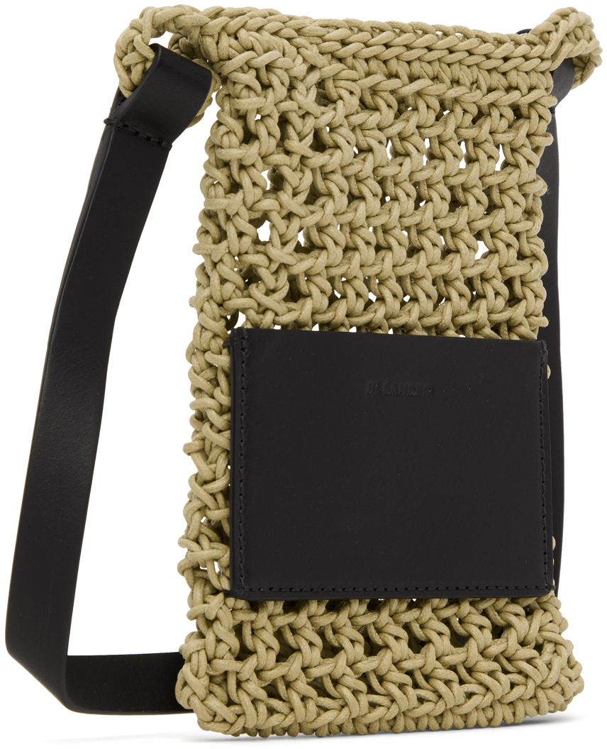 Jil Sander Beige Net Passport Holder In 276 - Beige