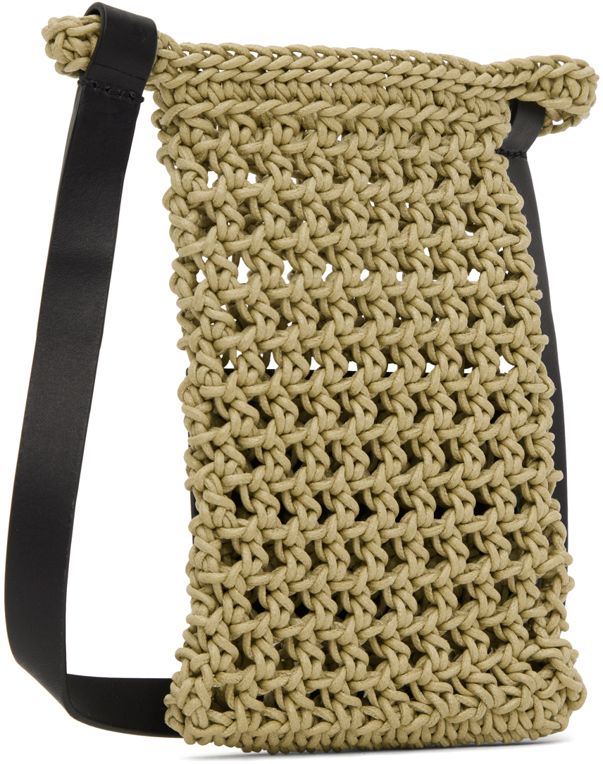 Jil Sander Beige Net Passport Holder In 276 - Beige