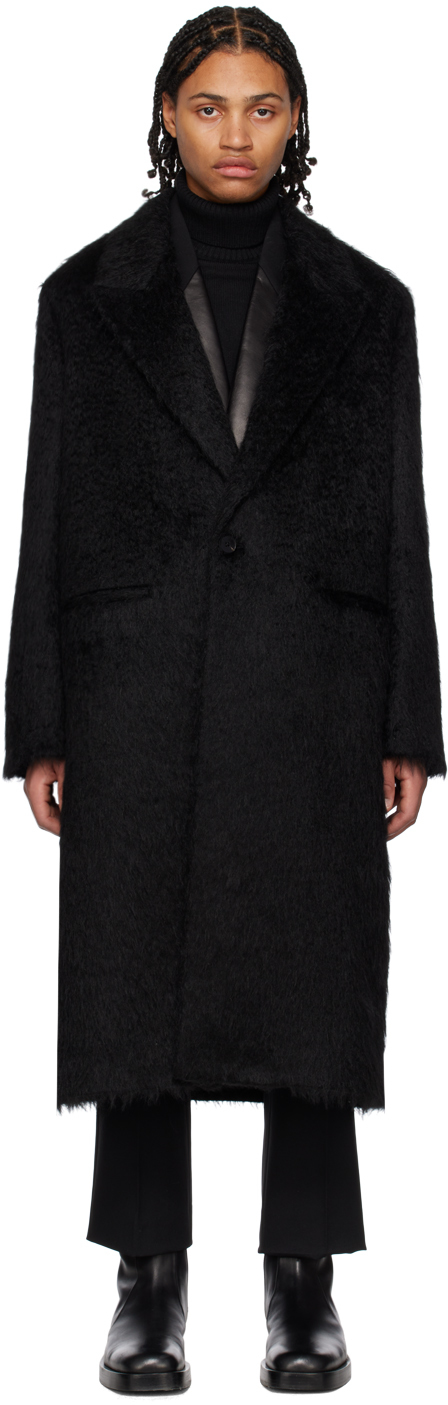 Jil Sander Black Tailored Coat In 001 - Black