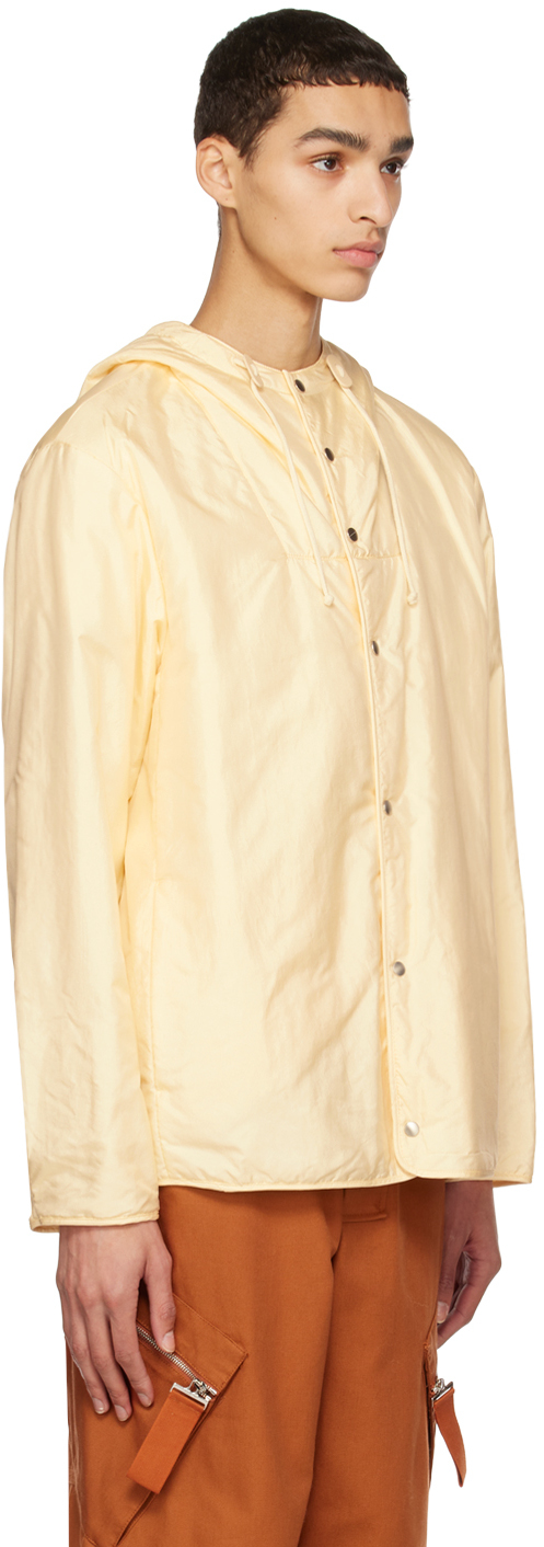 Jil Sander Yellow Drawstring Jacket In 279 - Light Beige