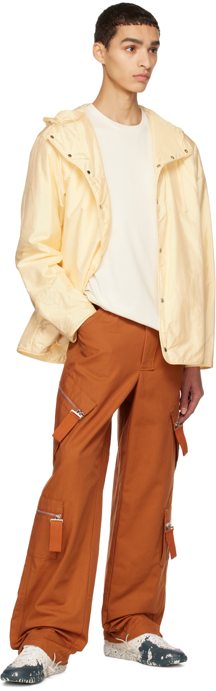 Jil Sander Yellow Drawstring Jacket In 279 - Light Beige
