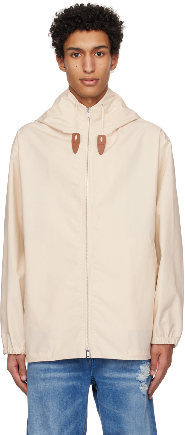 JIL SANDER BEIGE HOODED JACKET