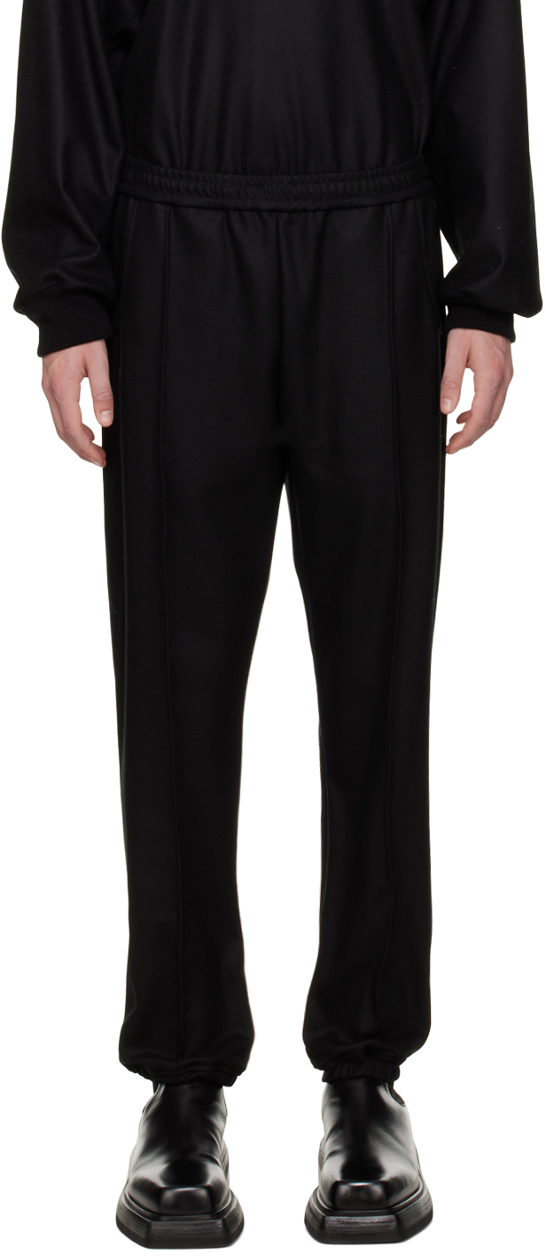 RITO STRUCTURE BLACK PINCHED SEAM LOUNGE PANTS