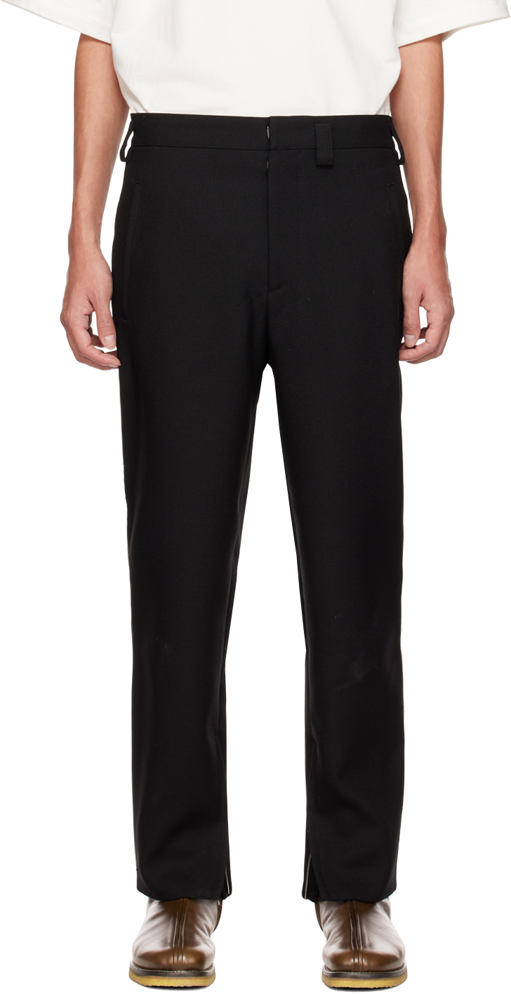 Jil Sander: Black Sharp Trousers | SSENSE Canada