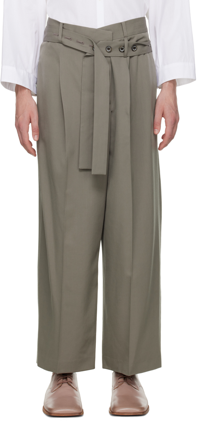 rito structure Gray Crossed Trousers
