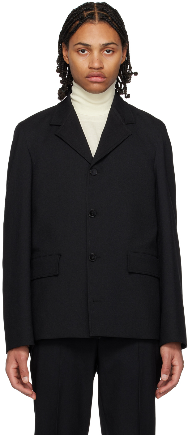 Jil Sander Black Notched Lapel Blazer Ssense Canada