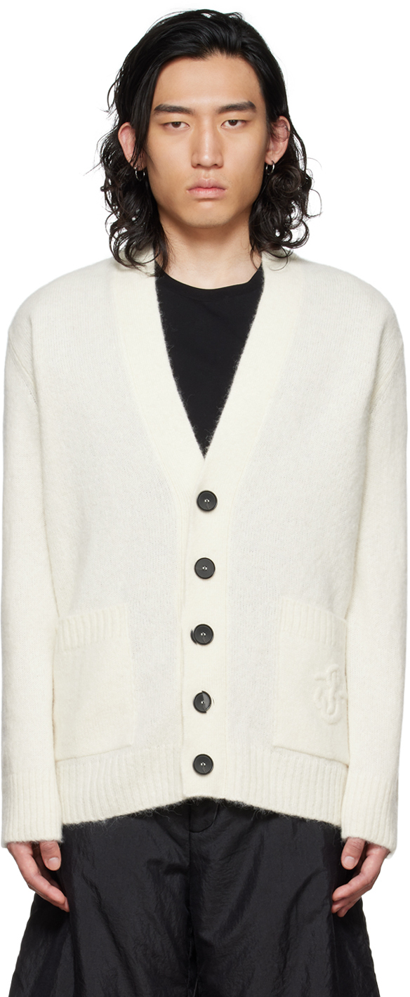Jil Sander Off-White Embroidered Cardigan
