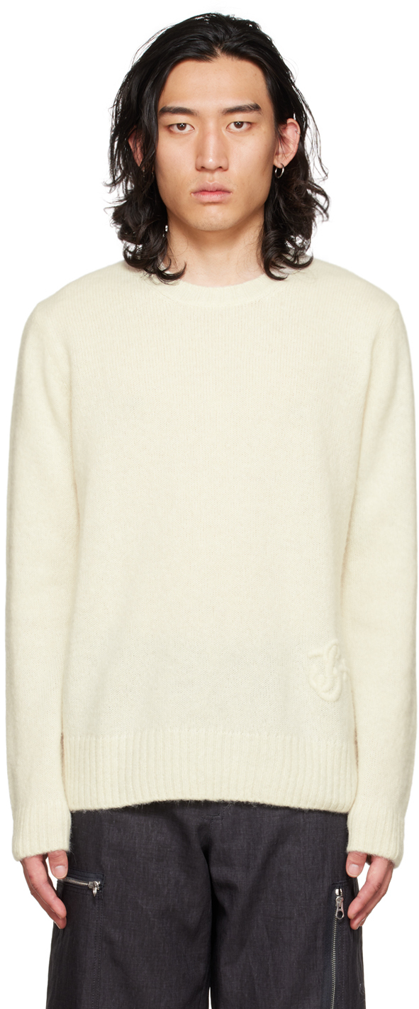Jil Sander Off-White Embroidered Sweater