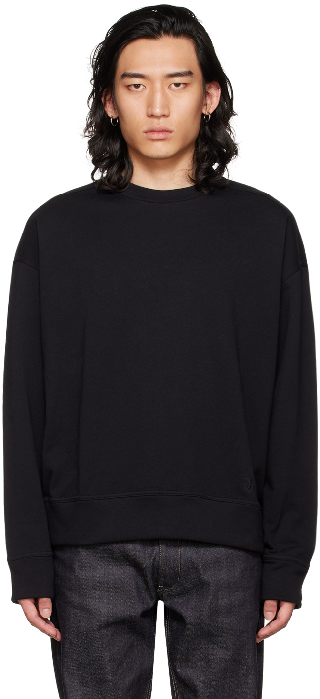 Jil Sander Black Embroidered Sweatshirt