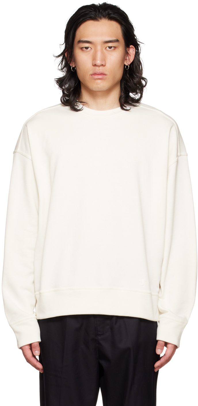 Jil Sander Off-White Embroidered Sweatshirt