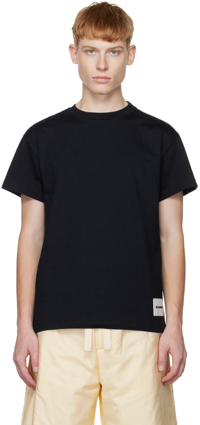 Jil Sander Three Pack Black T Shirt Set Ssense