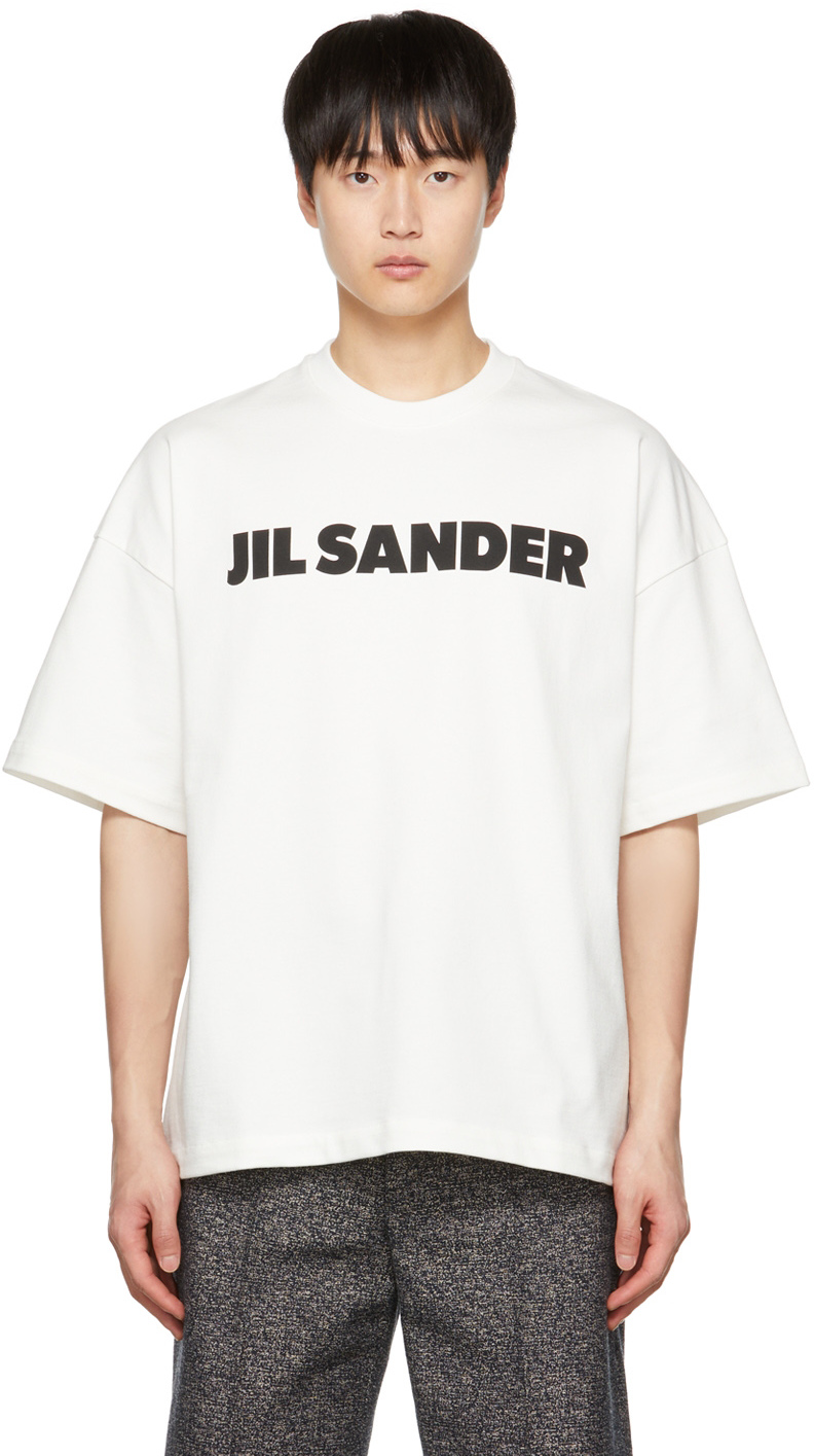 Jil Sander オフホワイト プリントTシャツ