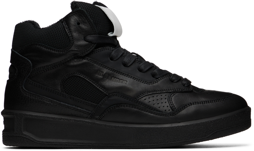 Jil Sander: Black High-Top Sneakers | SSENSE