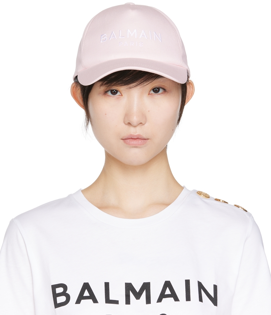 BALMAIN ロゴキャップ ピンク キャップ | discovermediaworks.com