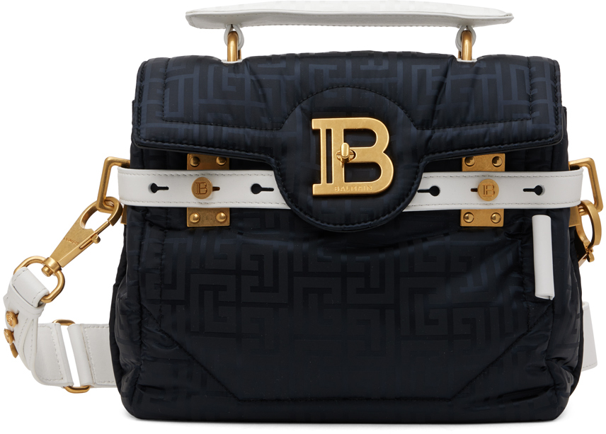 Balmain Black & White Bbuzz 23 Monogram Bag SSENSE UK
