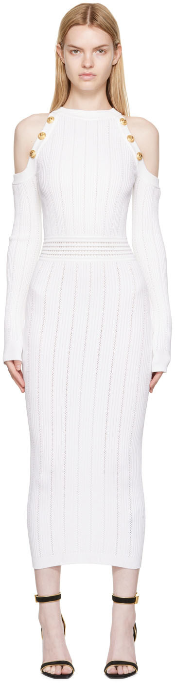 Undertrykke blanding samvittighed White Cut-Out Midi Dress by Balmain on Sale