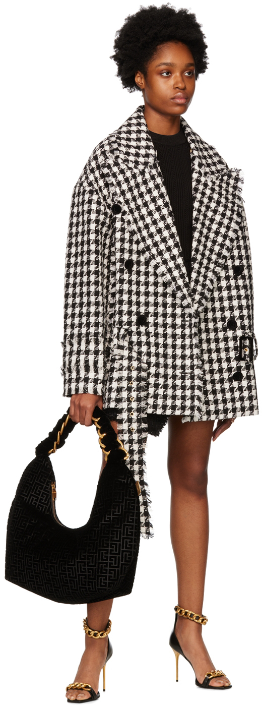 Balmain フリンジ ピーコート